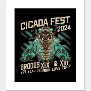 Entomology Cicada Lover Cicada Fest 2024 Broods XIX & XIII Posters and Art